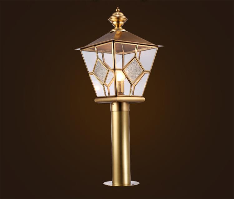 Source lumineuse à LED E27 1 lampe cylindrique extérieure ou lampe cylindrique en cuivre en verre trempé