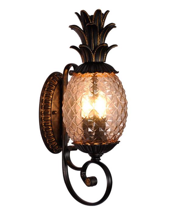 Black Outdoor ananas wall mounted Outdoor Lighting for home decoration