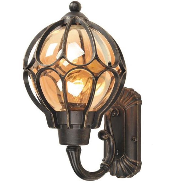 Black Copper Deluxe Classic Victoria Aluminum Glass ball wall lamp