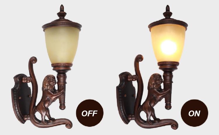 Outdoor wall lamp euro lion porche lamp ip65 euro Classic style