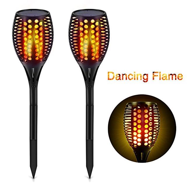 Lampe tactile à trajectoire solaire 96 LED flashing Flame Lighting Tiki lampe de poche étanche