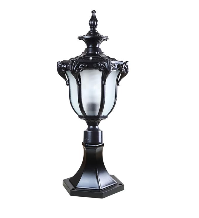 E27 lampe à poteaux décoratifs extérieurs pour clôture de porte blanche chaude